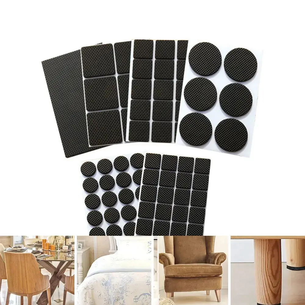 Table Leg Protectors, Anti-Scratch Leg Pads, Rubber Non-Slip Chair Leg Pads, Silent Stickers, Furniture Accessories