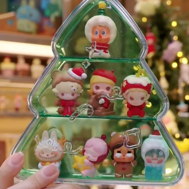 Popmart Bubble Cuties تسليم هدايا عيد الميلاد في التقدم سلسلة دمية مجموعة صندوق أعمى هدية خيار صغير لطيف سهل التجميع يوميا