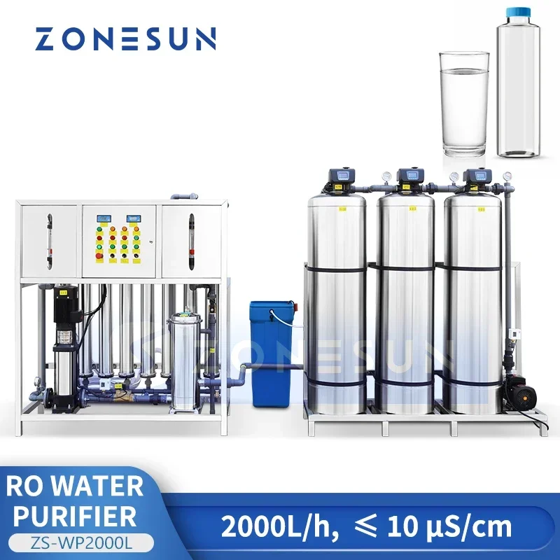 Zonesun ZS-WP2000L Reverse Osmosis Water Purifier Water Treatment System Purified Water Production