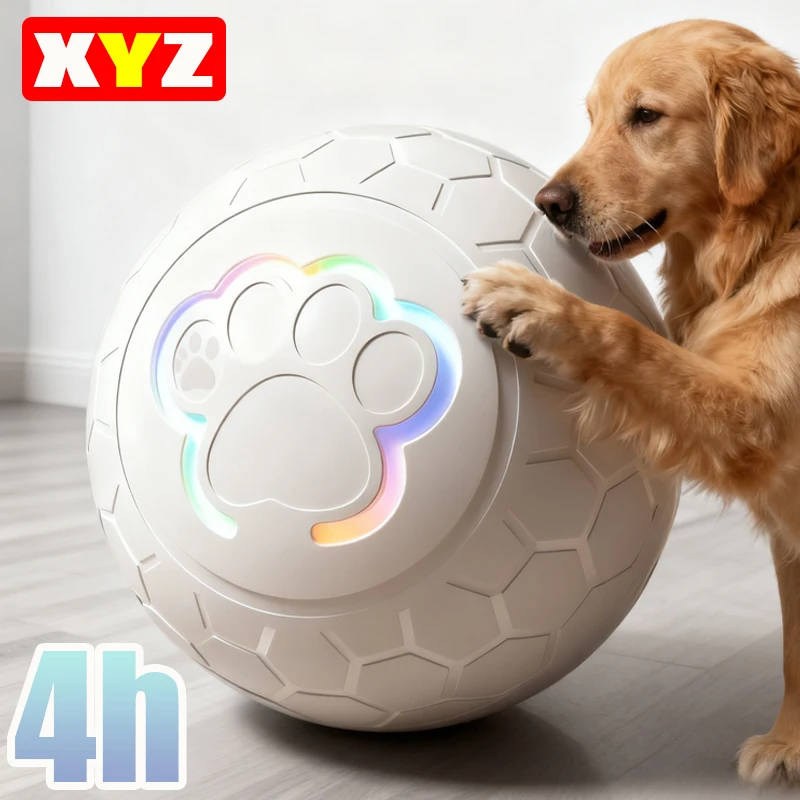 Bola de juguete interactiva inteligente para perros, pelota de juguete electrónica para mascotas, bola de juguete rodante que rebota automática USB con luces RGB, producto para cachorros y gatos