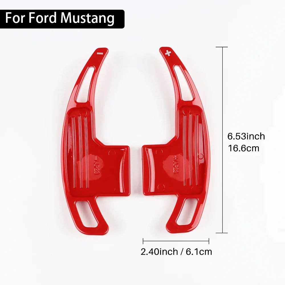 Car Steering Wheel Paddle Shifter Cover ABS Trim for Ford Mustang 2015 2016 2017 2018 2019 2020 2021 2022 2023 Auto Accessories - view 3
