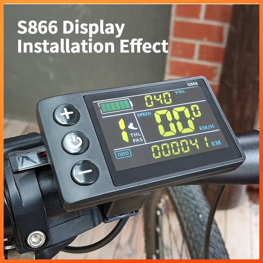 학습 기능이 있는 Ebike 24v-52v 17A-60A 사인파 컨트롤러, 세 번째 모의고사, S866 컬러 LCD 디스플레이 썸네일 6