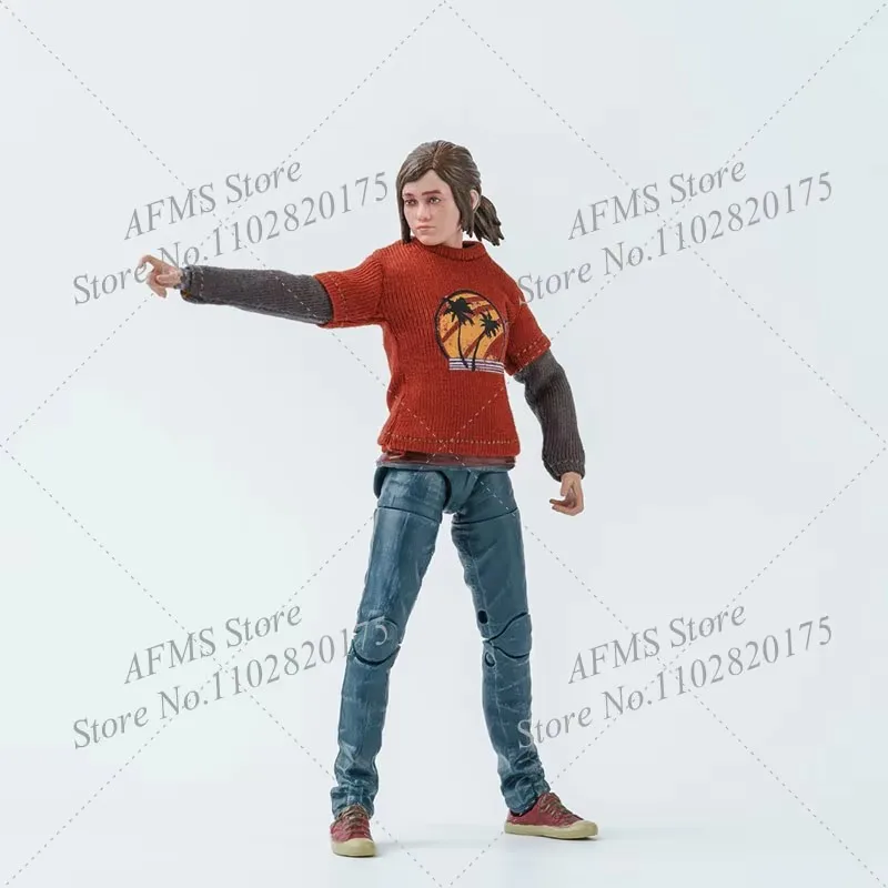 Figura coleccionable a escala 1/12, jersey de Ellie, Top de retazos estampado de manga larga, figura de acción de soldado para mujer de 6"