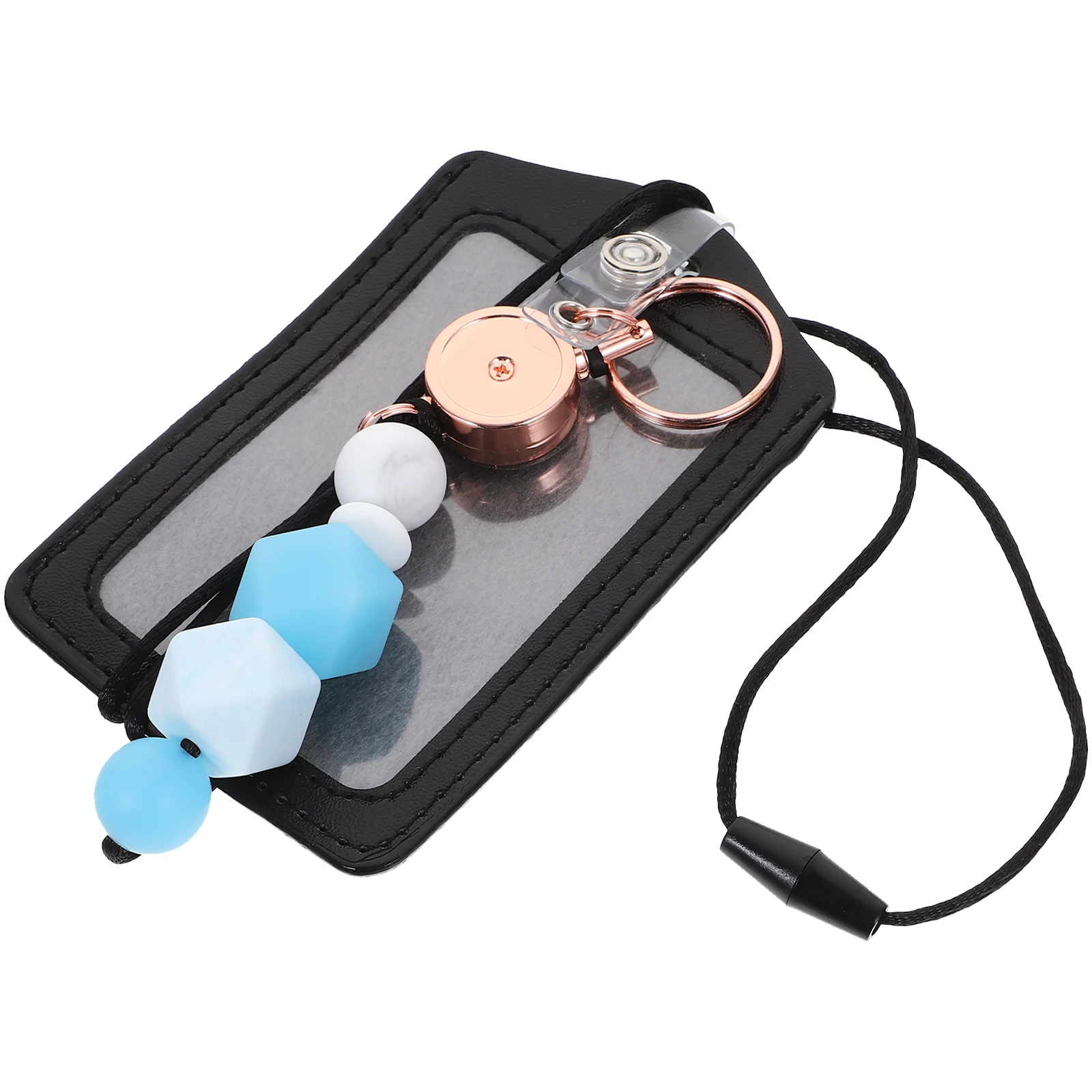 

ID Card Holder Bus Pass Protective Cover Badge with Lanyard Tag Sleeve Aluminum Alloy Work Exhibition