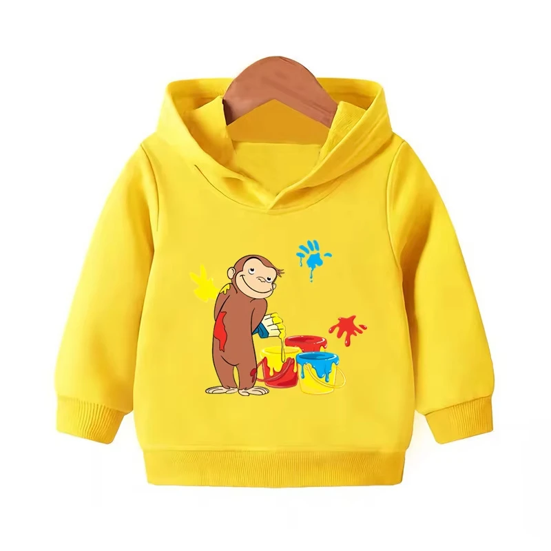 2 قطعة بقع الكرتون جورج القرد الغريبة للملابس ملصقات الحرارية نقل الحرارة DIY بها بنفسك تي شيرت الحديد على لسترات الأطفال