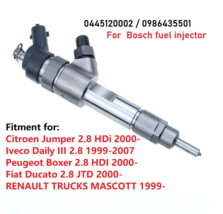 

DEFUTE 0445120002 Diesel fuel injector 0986435501For Citroen Jumper Iveco Daily Peugeot Boxer Fiat Ducato 2.8 HDI 1999-