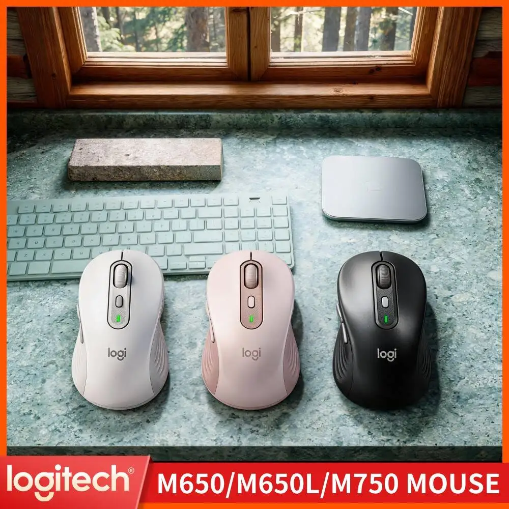 Logitech M650 Ergonomic Mouse - Dual Connectivity, SmartWheel Scrolling, Recycled Plastic Build, 20-Month Bluetooth Battery