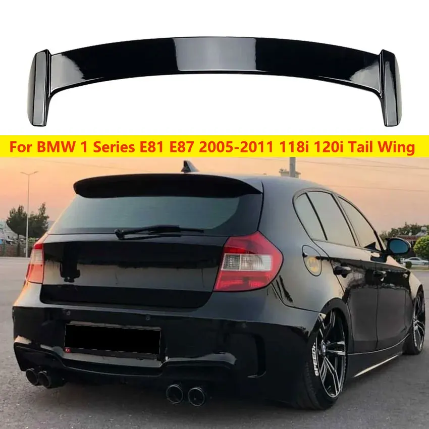 

Автомобильный спойлер для заднего бампера BMW 1 серии E81 E87 2005-2011 118i 120i, автомобильный фиксированный ветрозащитный сплиттер, Внешнее украшение