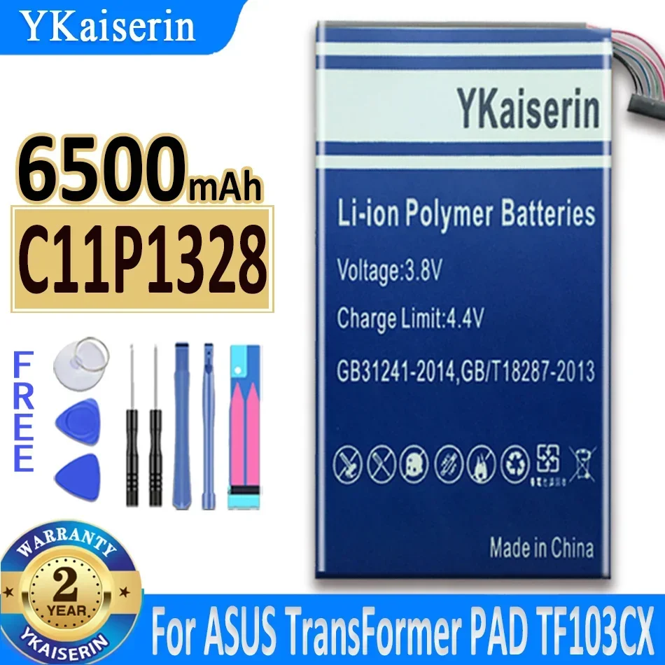 Аккумулятор ykaisin C11P1328 на 6500 мА · ч для Asus Transformer PAD TF103C TF103CX TF103CG K010 K018, аккумулятор для планшетного ПК