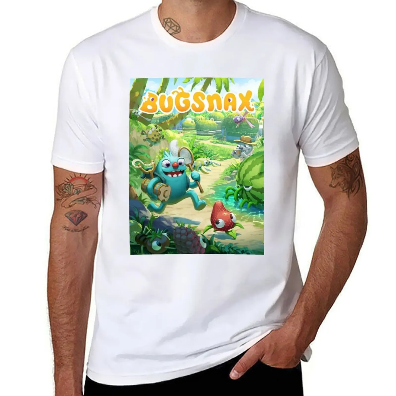 

bugsnax Poster T-Shirt Basic Casual Short Sleeve Cotton Shirt