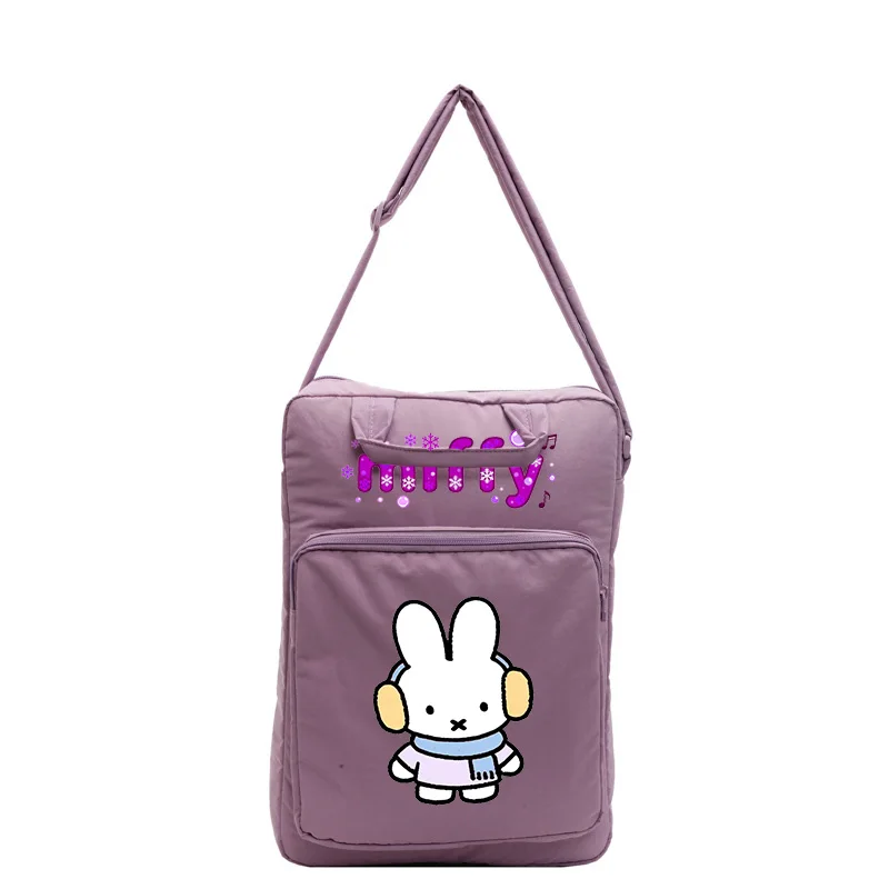 Kawaii ميفي أرنب الكرتون حقيبة كمبيوتر محمول في الهواء الطلق الكتف اللوحي حقيبة التخزين العمل التنقل حقيبة كروسبودي #5