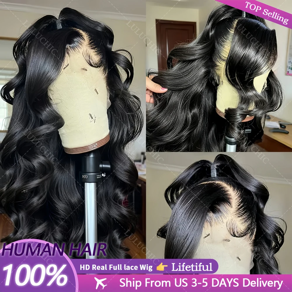 

Ultra-fitted Real Lace Wig Invisible Hairline Glueless 360 Full Lace Wig 200％ Density 13x4 Lace Wig Natural Black 5x5 Lace Wigs