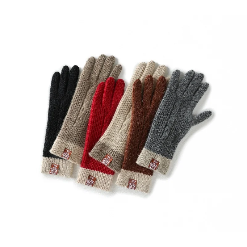 High Quality 100% Pure Cashmere Gloves for Men And Women Five-Finger Split Gloves for Writing Cycling Warm Autumn Winter Gloves.