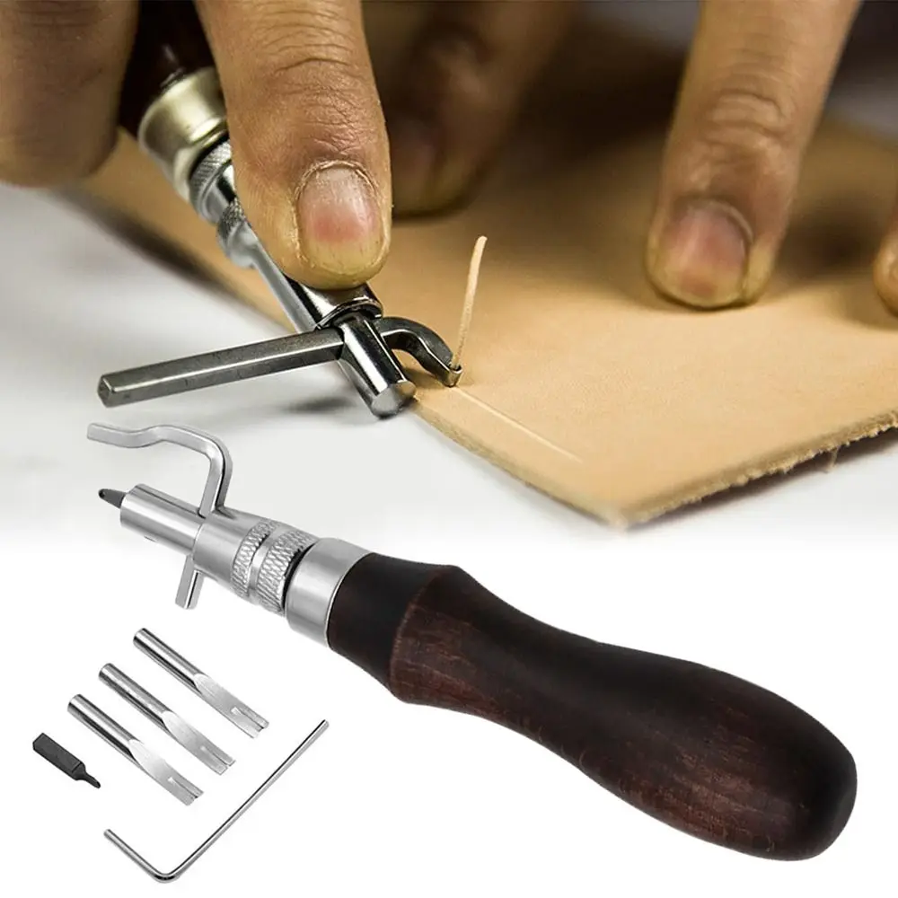 7 In 1 Leather Edge Trimmer Trenching Edge Pressing Edge Beveller Groover Multifunction Edge Cutting Leather Trimming Tool