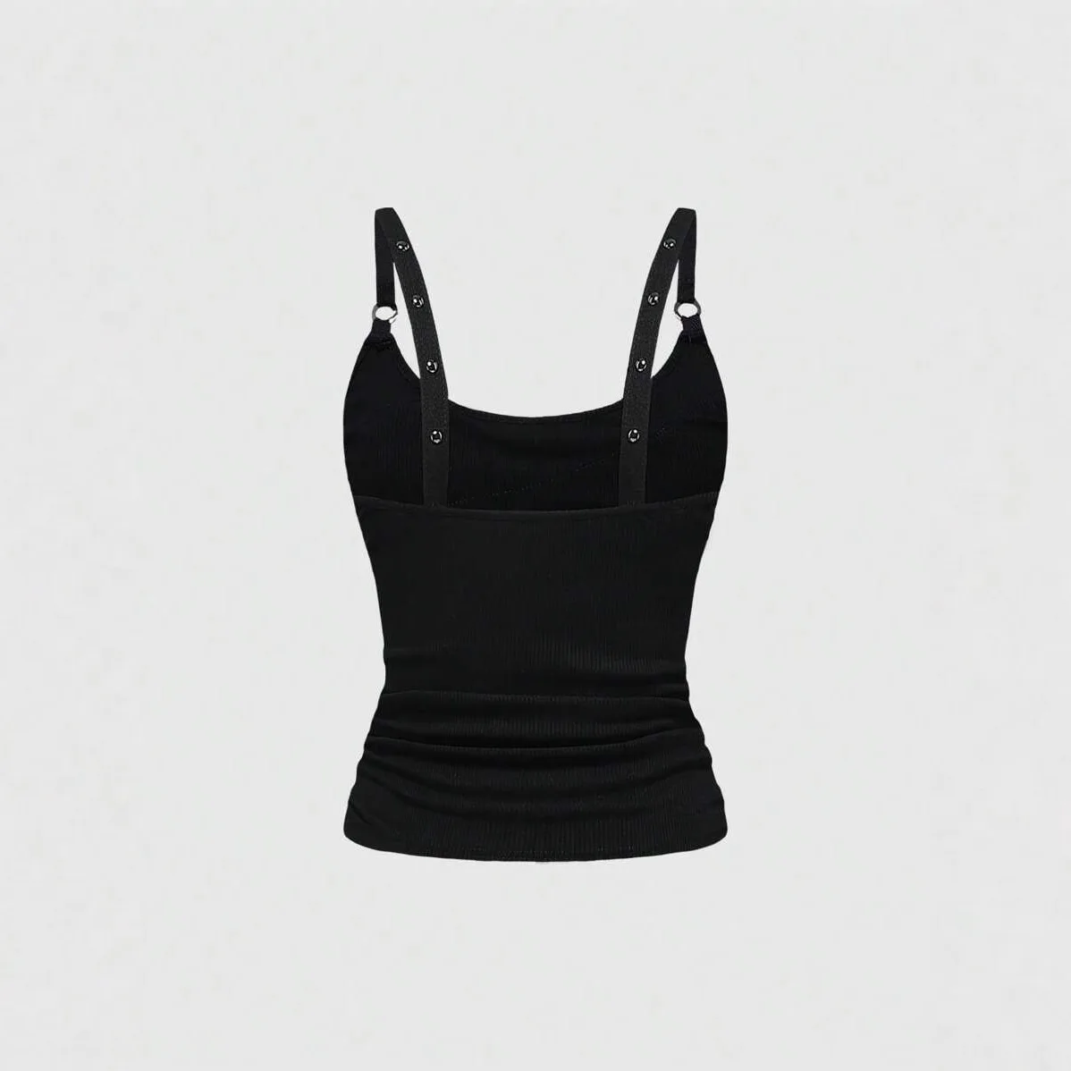 Sexy Sling Y2K Solid Fashion Tank Black Slim Backless Harajuku Gothic Studded Fashion Vest Camisole Tops Women Summer Clothes