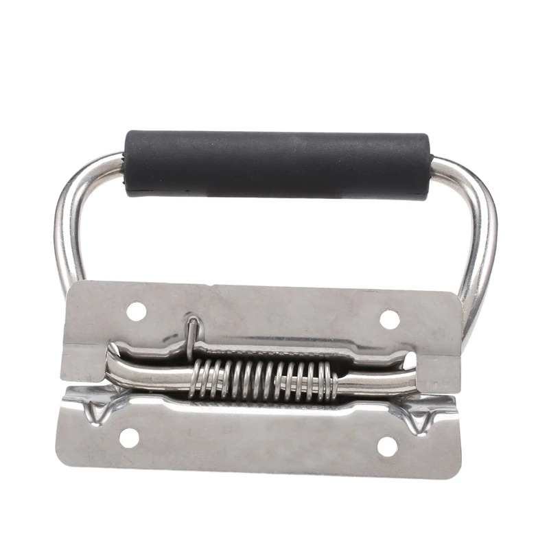 Trunk Handles Chest Handle Box Ring Folding Handle Stainless Steel Surface Mount Chest Handle