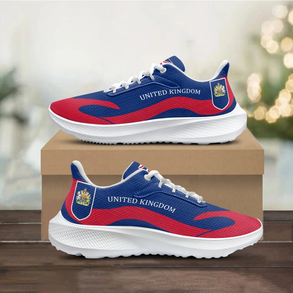 

New Women's Running Shoes United Kingdom Flag Print Outdoor Walking Footwear Lightweight Lace-up Sneakers Female Chaussure Femme