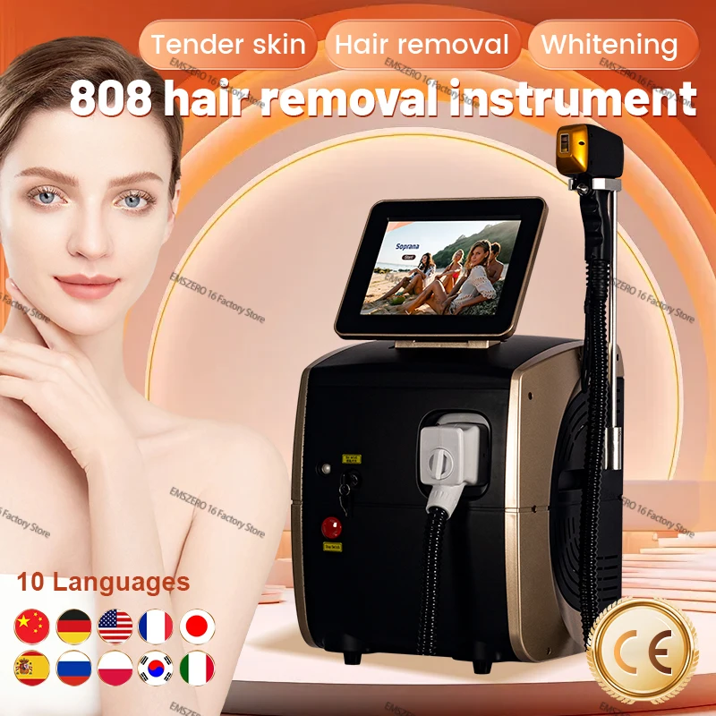 Quality Diode Laser hair removal Machine 808nm Painless Professional Ice platinum Full body hair removal equipment 755 808 1064