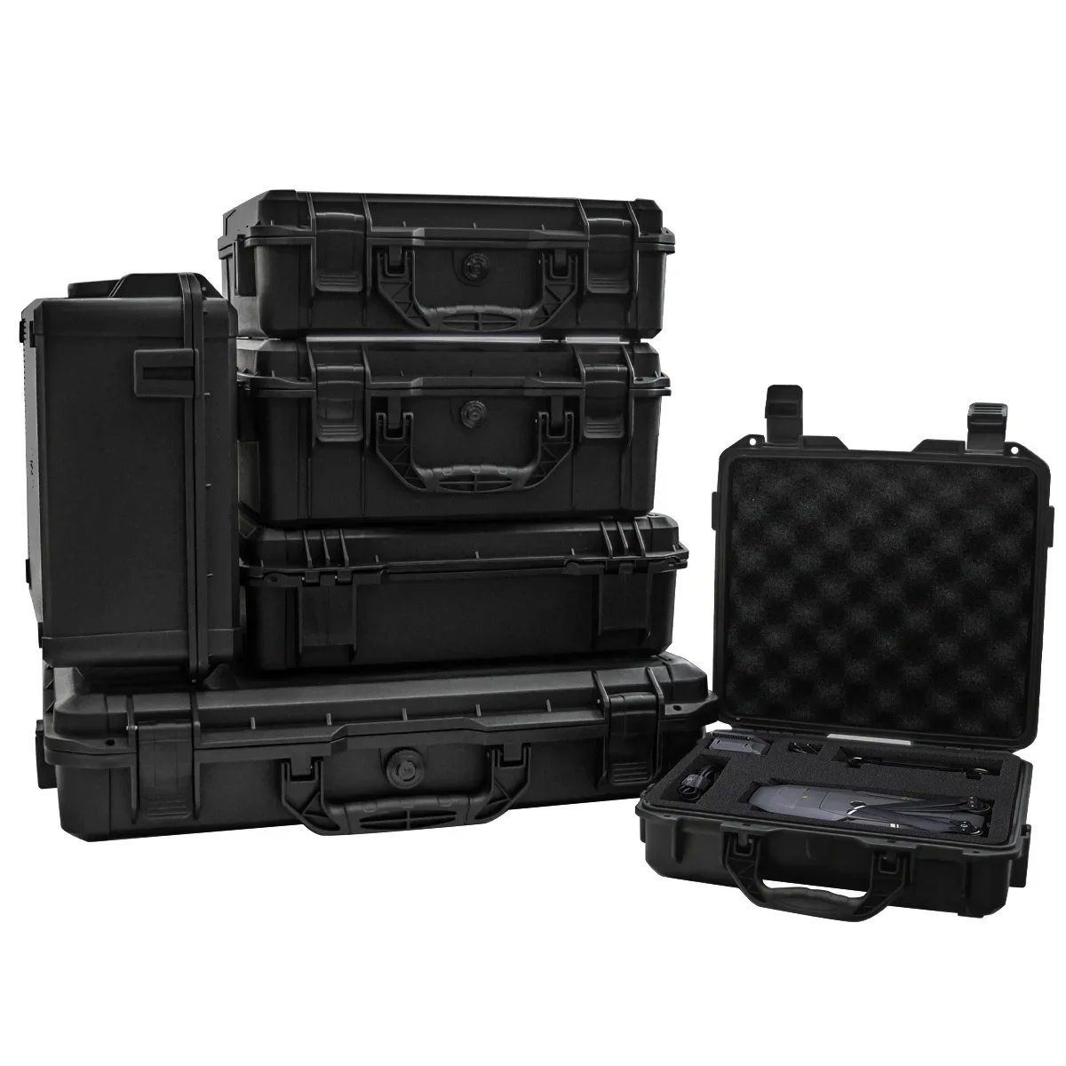 1Pc Portable Shock-Resistant Waterproof Hard Protective Case, Pre-Cubed Pick and Pluck Foam Insert, Hardware Tool Storage Box