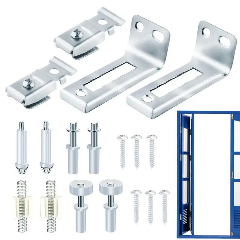 Bifold Door Hardware Repair 18 Pack Folding Door Hardware Kit Bifold Door Track Tools Closet Sliding Door Door Lock Opener Tool