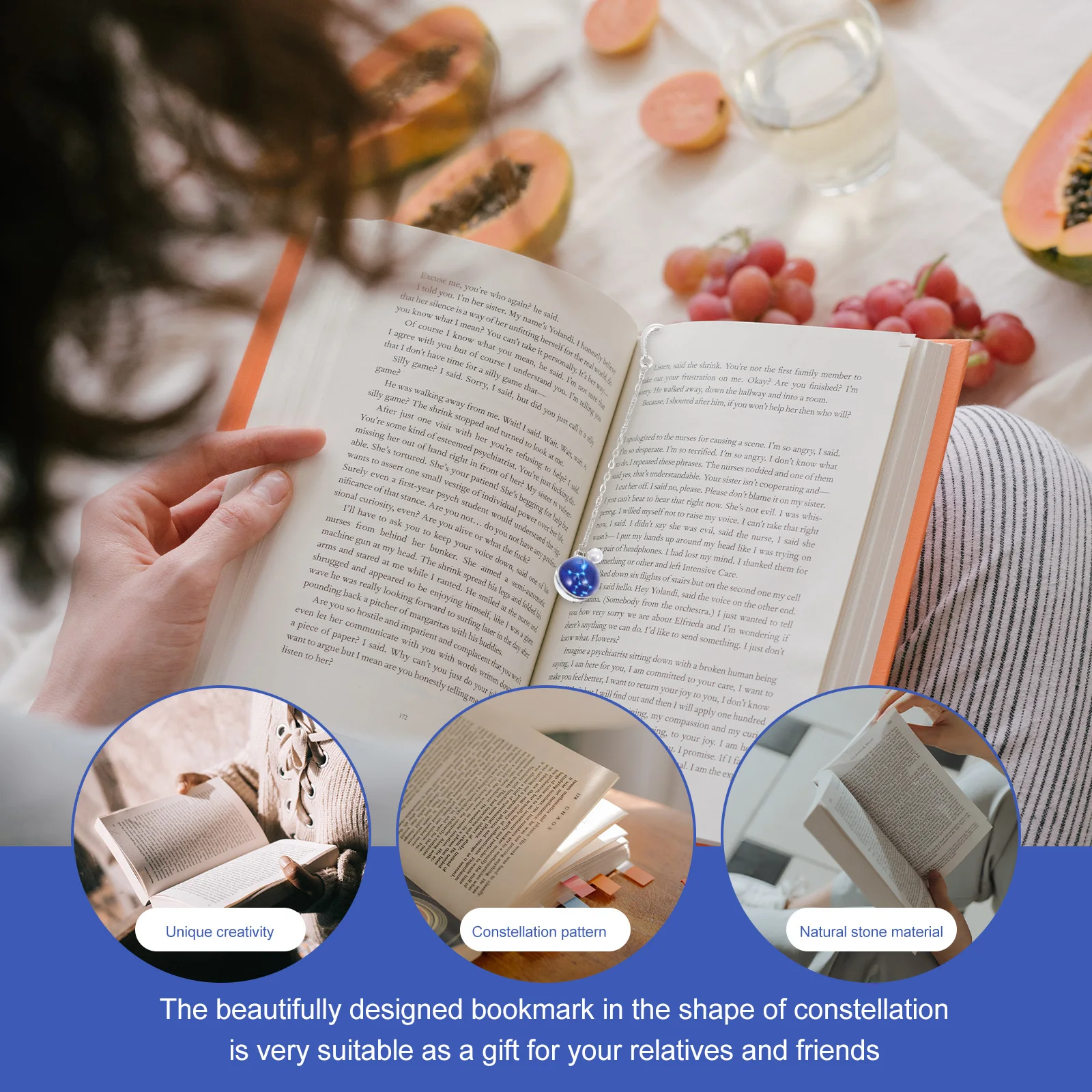 2 個発光ブックマーク金属絶妙なブックマークギフト軽量ストレージ読書が簡単
