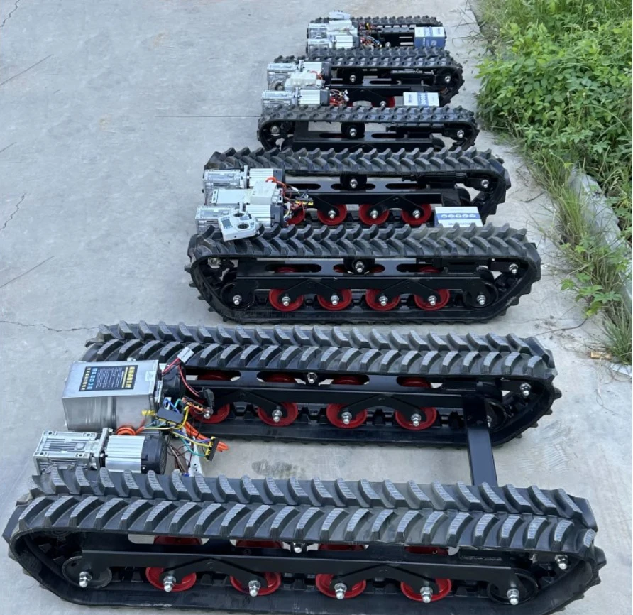 double electric engine Rubber crawler track chassis