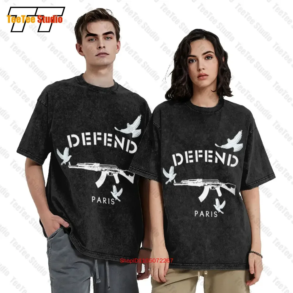 Nwt Defend Paris Men'S Black Dove Crew Neck Graphic Oversized T-Shirt Tee Logo 20 7RB4