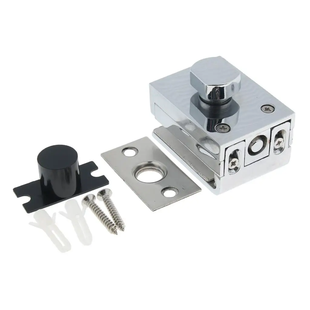 

High Quality, Glass Door Latches Lock/Bolt,10mm Glass, No Drilling, Bathroom