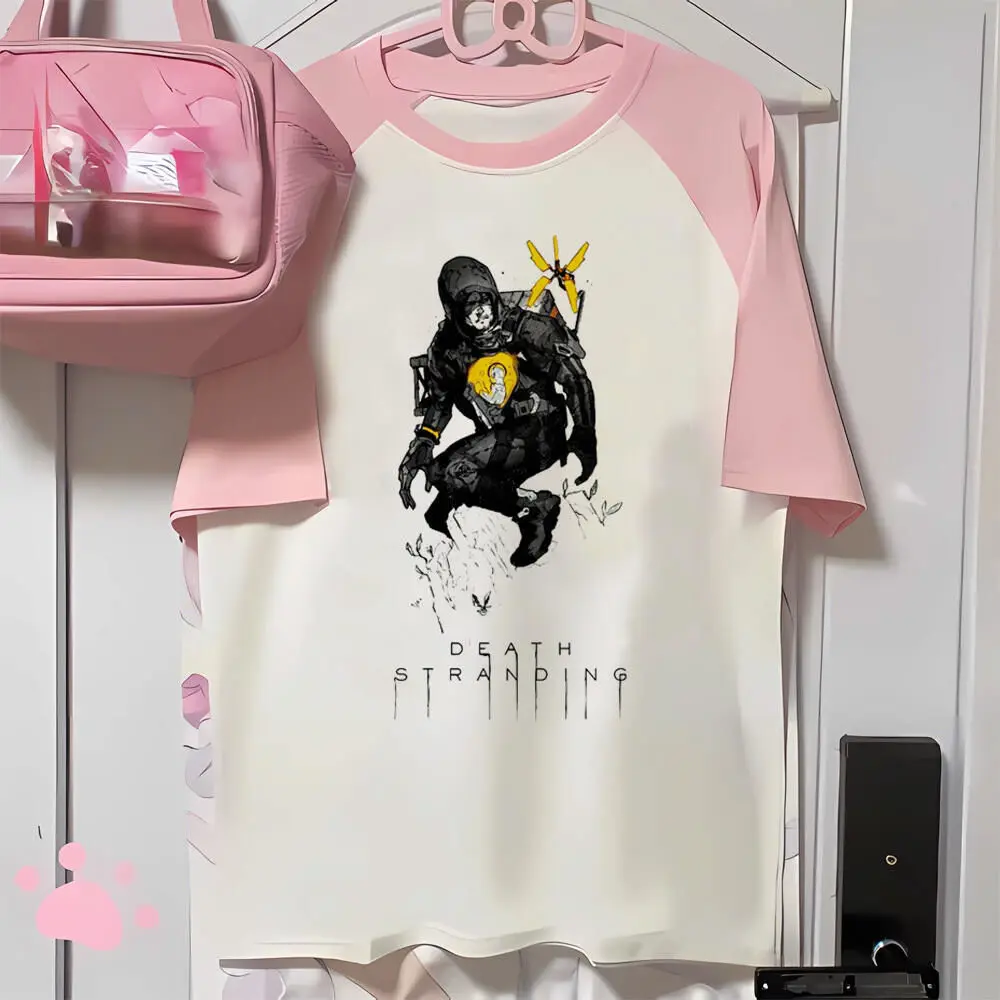 Death Stranding t-shirt girl Grunge 2000s Colorful women harajuku  Retro tshirt 2000s Y2k Digital 80s korean clothes Punk