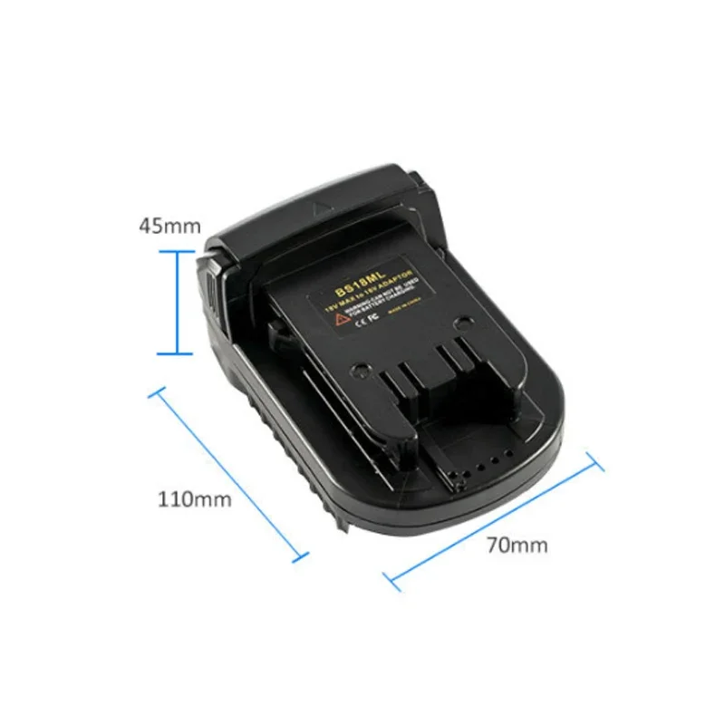 ZWINCKY Battery Adapter For Bosch BAT 18V Li-Ion Battery Convert To For Milwaukee 18V Lithium Power Tool Converter BS18ML