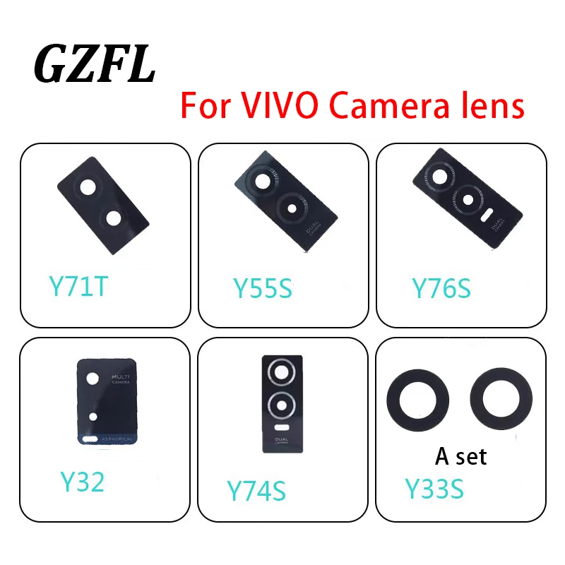 

Rear Back Camera Glass Lens for Vivo, Replacement Part, Y71T, Y76S, Y32, Y55S, Y74S, Y33S, Y77e, Y33e