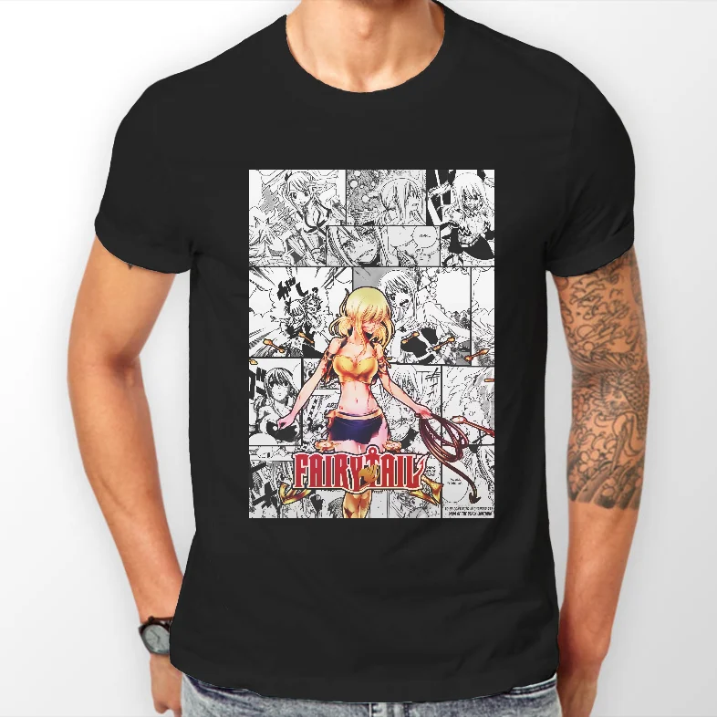 Fairy Tail Lucy Heartfilia Manga Strip Anime Unisex Tshirt T-Shirt Tee ALL SIZES