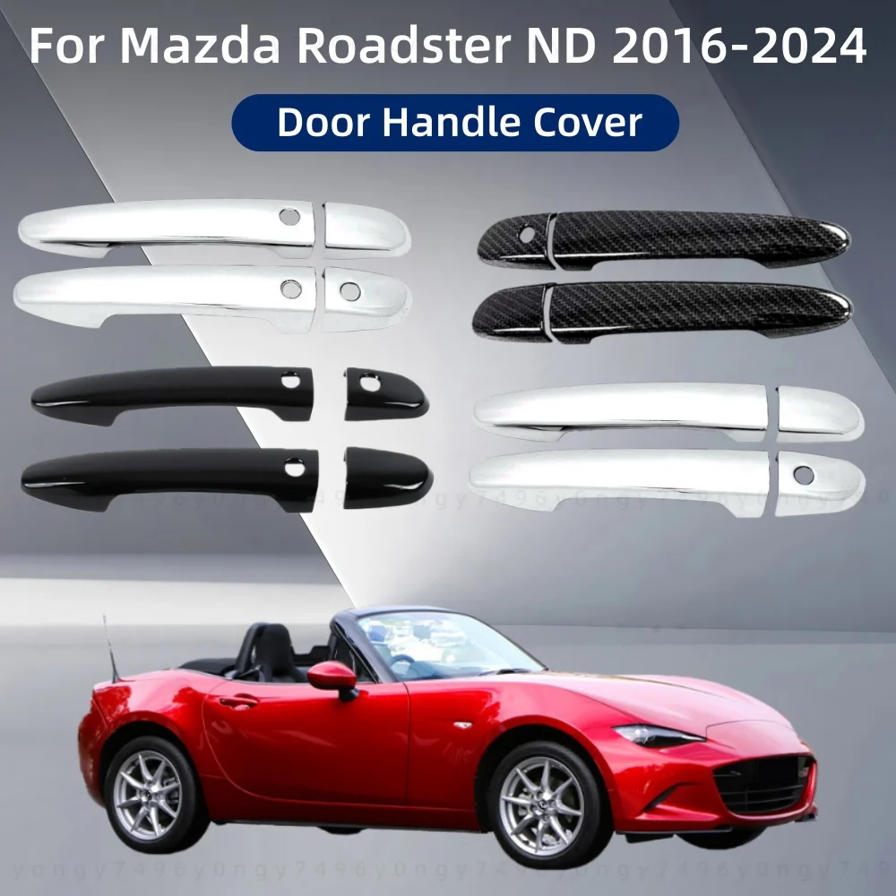 

Car Upgrade Modification Decoration Accessories Door Handle Covers Trim Paste Style Carbon For Mazda Roadster ND 2016-2024
