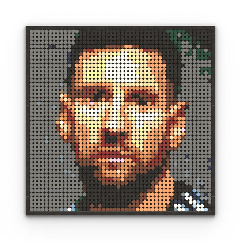 Football Sports Star MOC Messi Blocks Brick Pixel Art Decoration Painting DIY Assembly Toy Kids Christmas Gifts