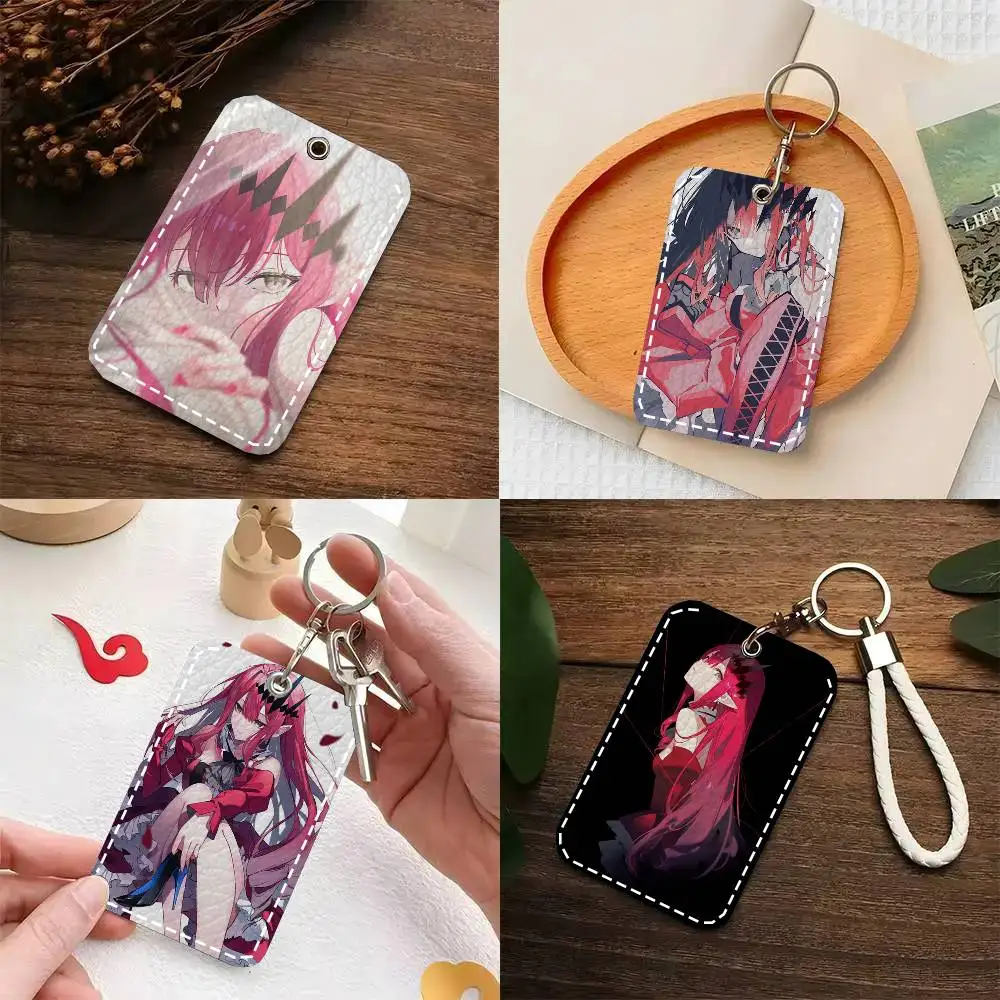 Baobhan S-sith Fate Grand Order Anime Card Case Keychain Access Card Bag Key Tag Ring Leather Card Holder Key Ring Access