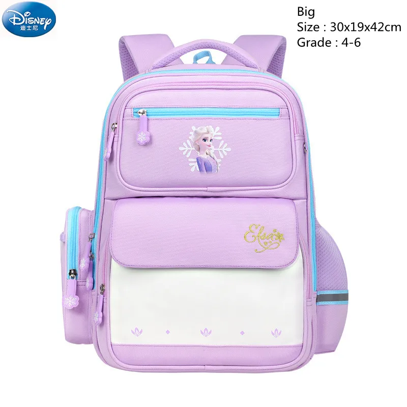 Disney Frozen Girls School Bags Elsa Anna Primary Student Shoulder Orthopedic Backpack Large Capacity Water Proof Gifts Mochilas