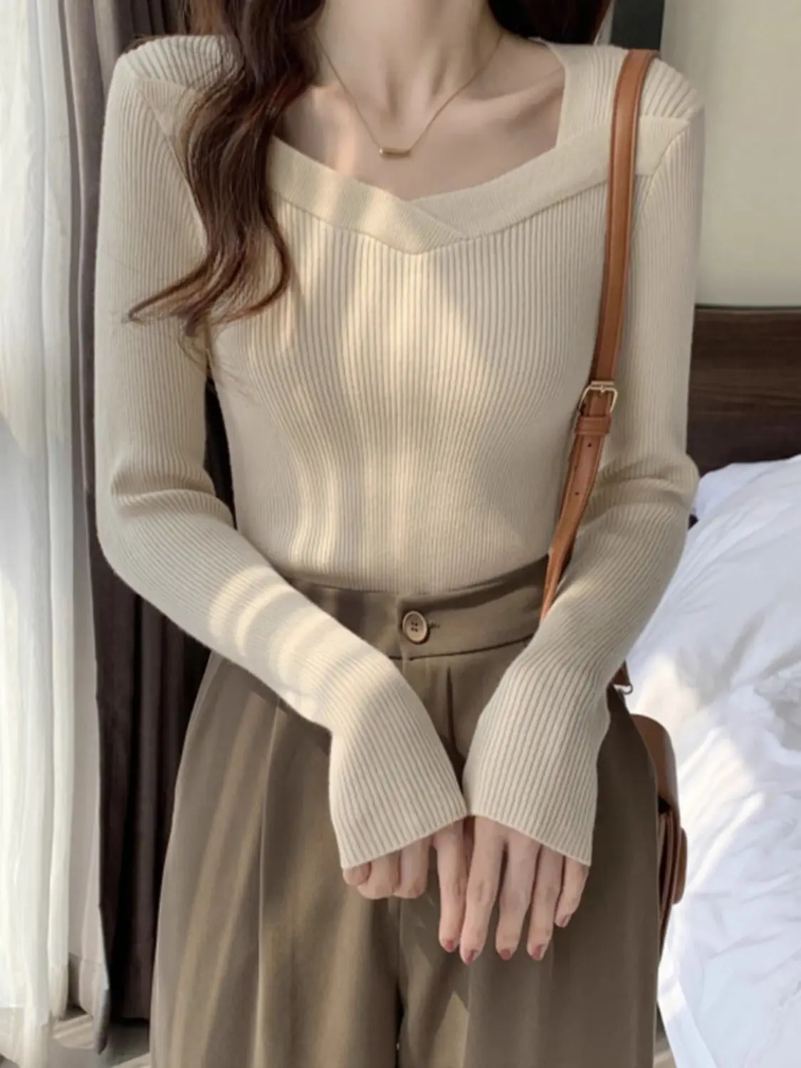 

Sweaters Jumpers Pullovers Woman Sport Femme Asymmetrical Zip Base Layer BF Y2K Work OL Professional Simple Clean Autumn Thermal