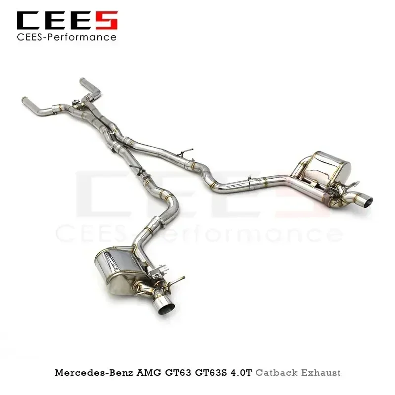 Cees Actualización de escape Catback con Valvetronic para Mercedes-Benz AMG GT63/GT63S 4.0T (2019-2023) SUS304/titanio tubo de escape