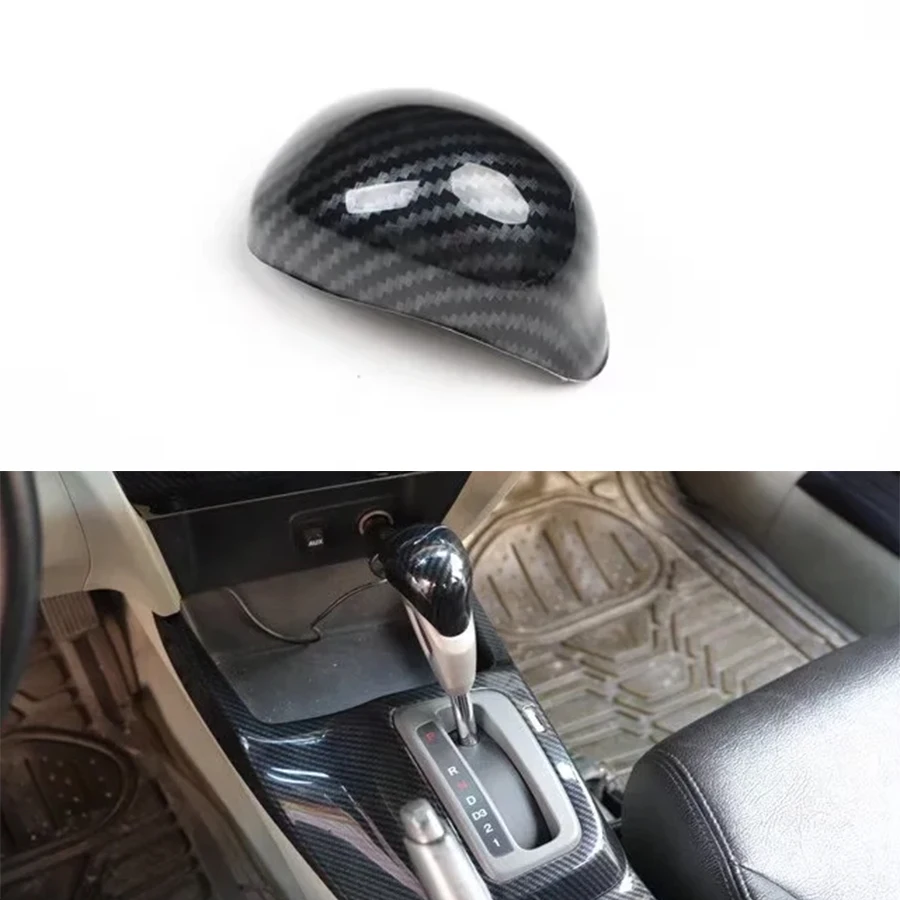 For Honda Civic 9th AT 2012 2013 2014 Car Gear Shift Knob Stickers Car-cover Car Styling ABS