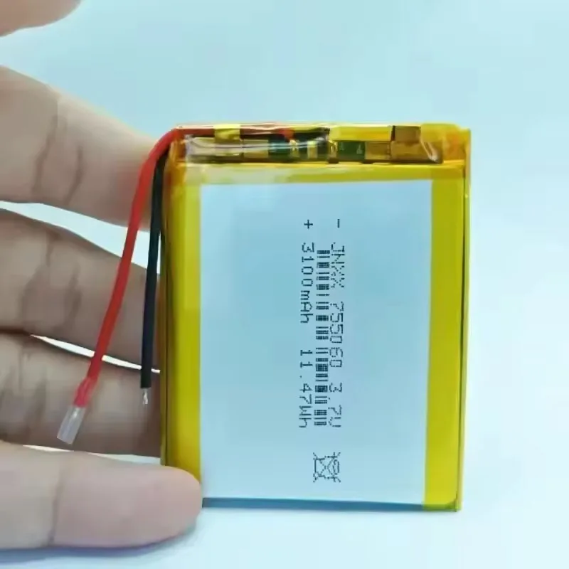 755060 Lipo 3.7V Battery 3000mAh Rechargeable Li-Polymer Batteries for Mobile Power Toys Tablet PCs Laptops Beauty Instruments