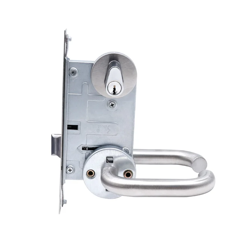 Stainless steel fire door fire door channel pipe well lock invisible hidden lock metal accessories split
