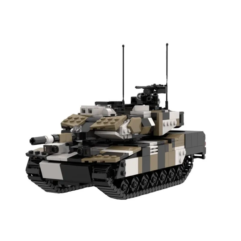 Bloques de construcción MOC de leopardo alto, 2 tanques, modelo de tanque militar, regalo creativo, rompecabezas, juego de bloques de construcción