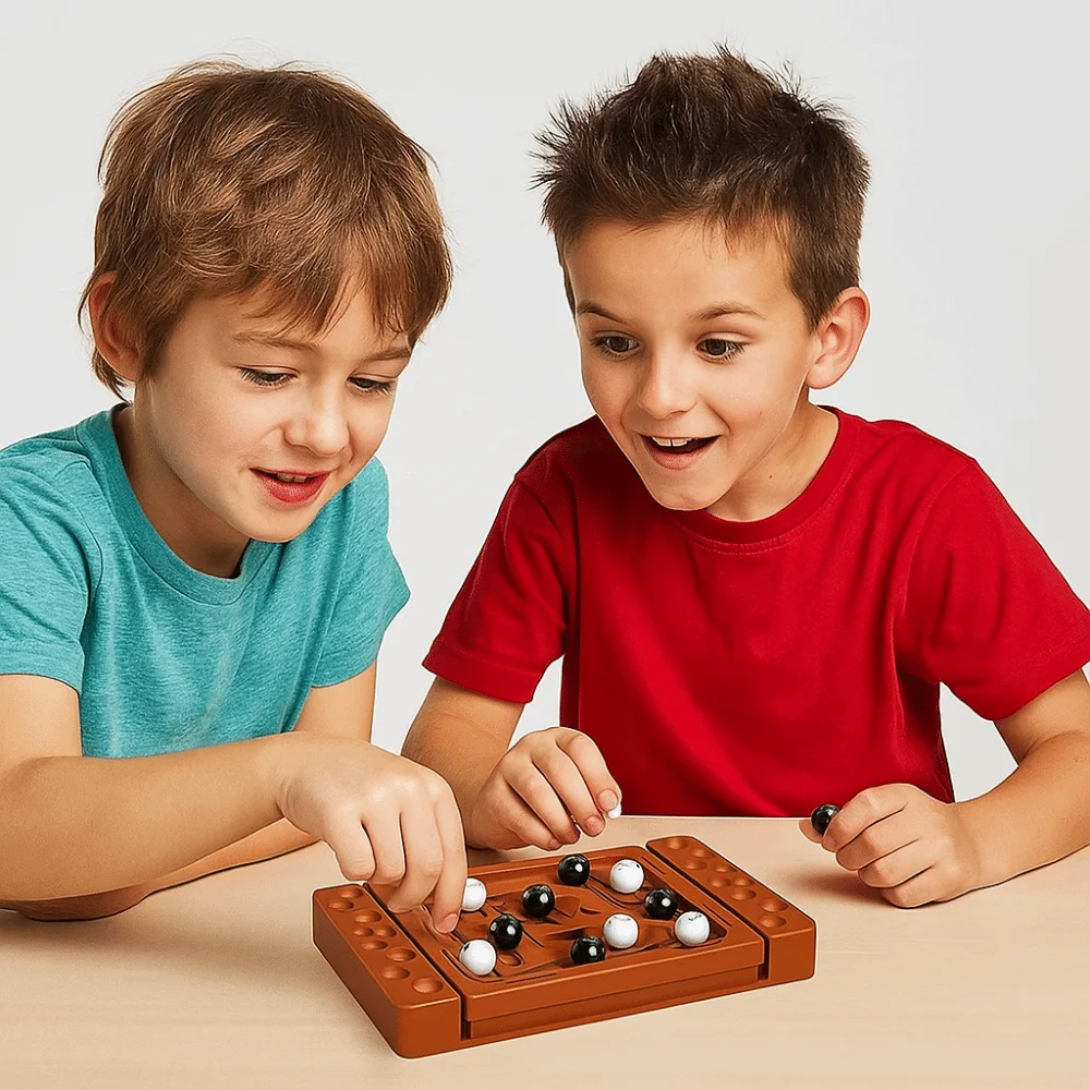 

Interactive Touch Flip Black White Chess Parent-Child Interactive Intelligent Tabletop Board Games Montessori