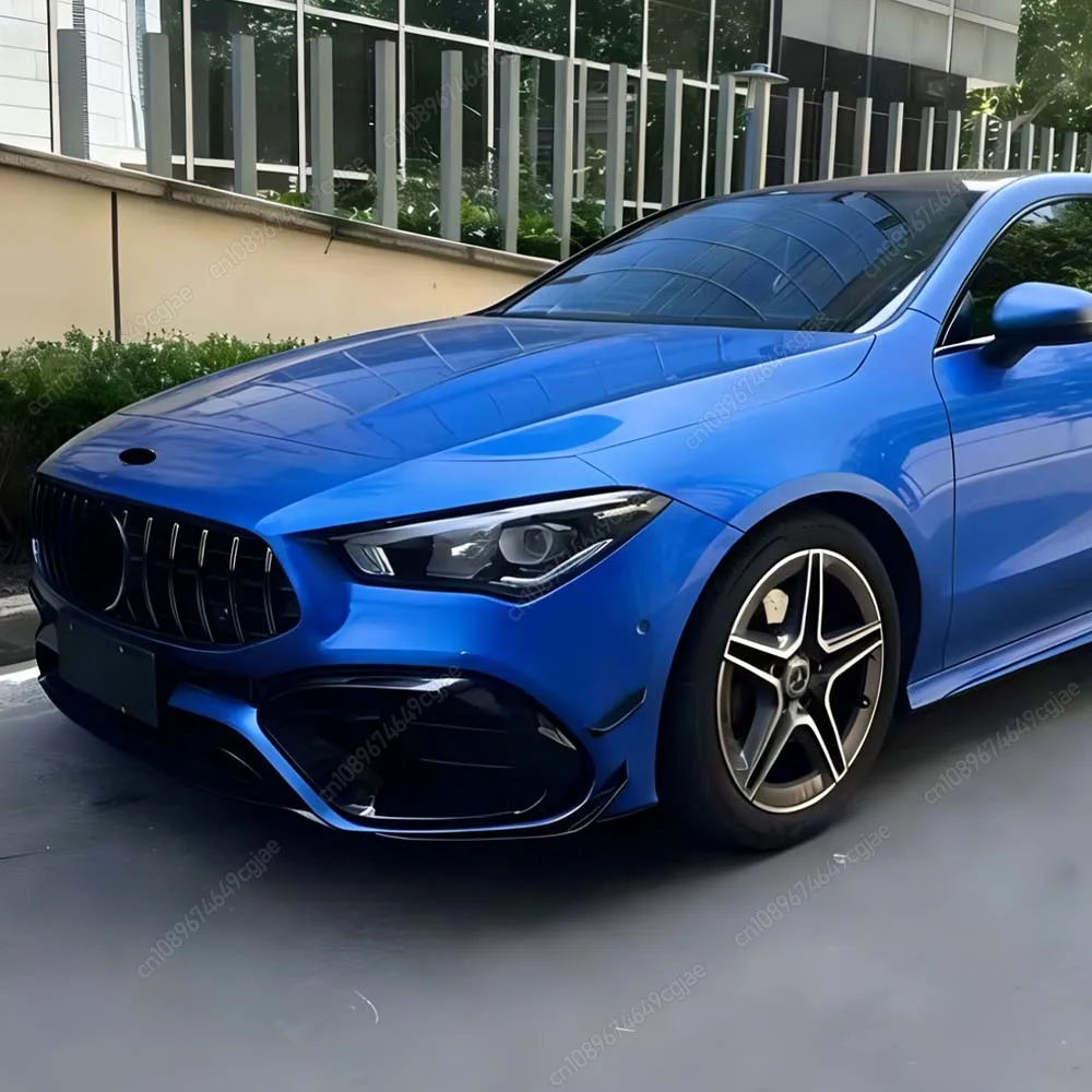 

For Mercedes Benz C118 W118 CLA45 AMG 2019-2023 Front Bumper Side Spoiler Splitters Canard Fog Lamp Grille Trim Air Blade Tuning