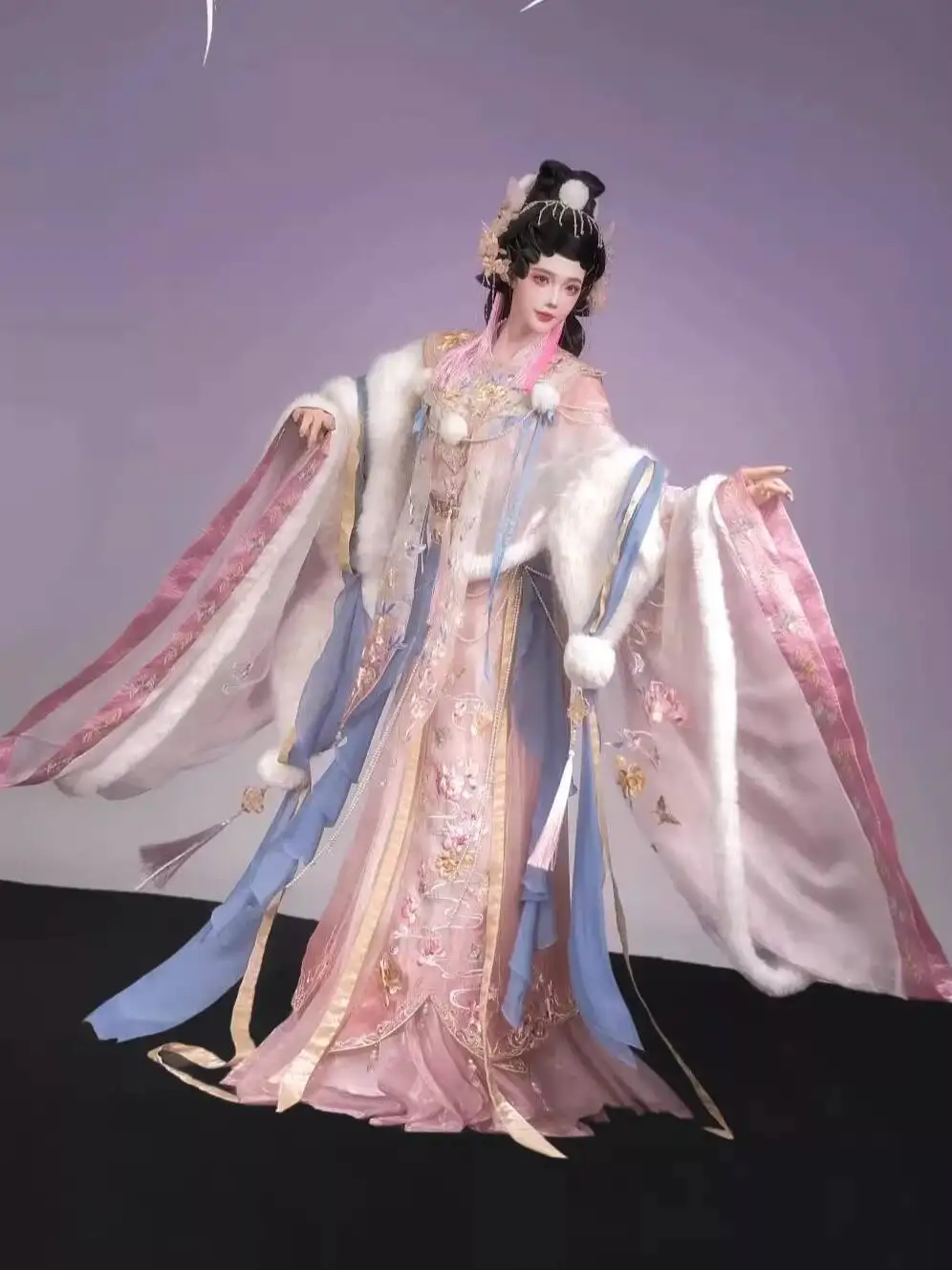 Women in Hanfu Improved Heavy Embroidery Han Element Fairy Dress Ethereal and Elegant for Autumn and Cosplay Costume Halloween