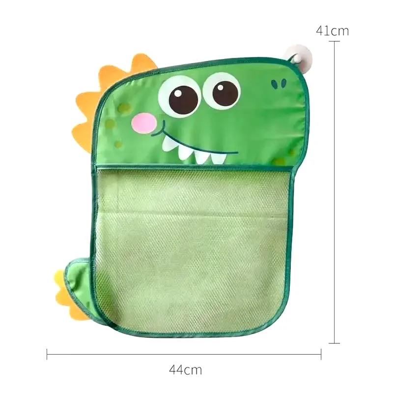 Organizer Kids Tidy Storage Suction Bathroom Bathtub Doll Hanging Bag  Dinosaur Animal Baby Bath Toys Basket Mesh Bag Water Toys