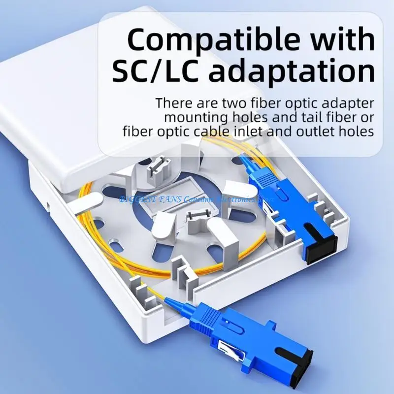 Boîte jonction Fiber optique, plaque murale large Compatible pour les murs type 86, conception facile