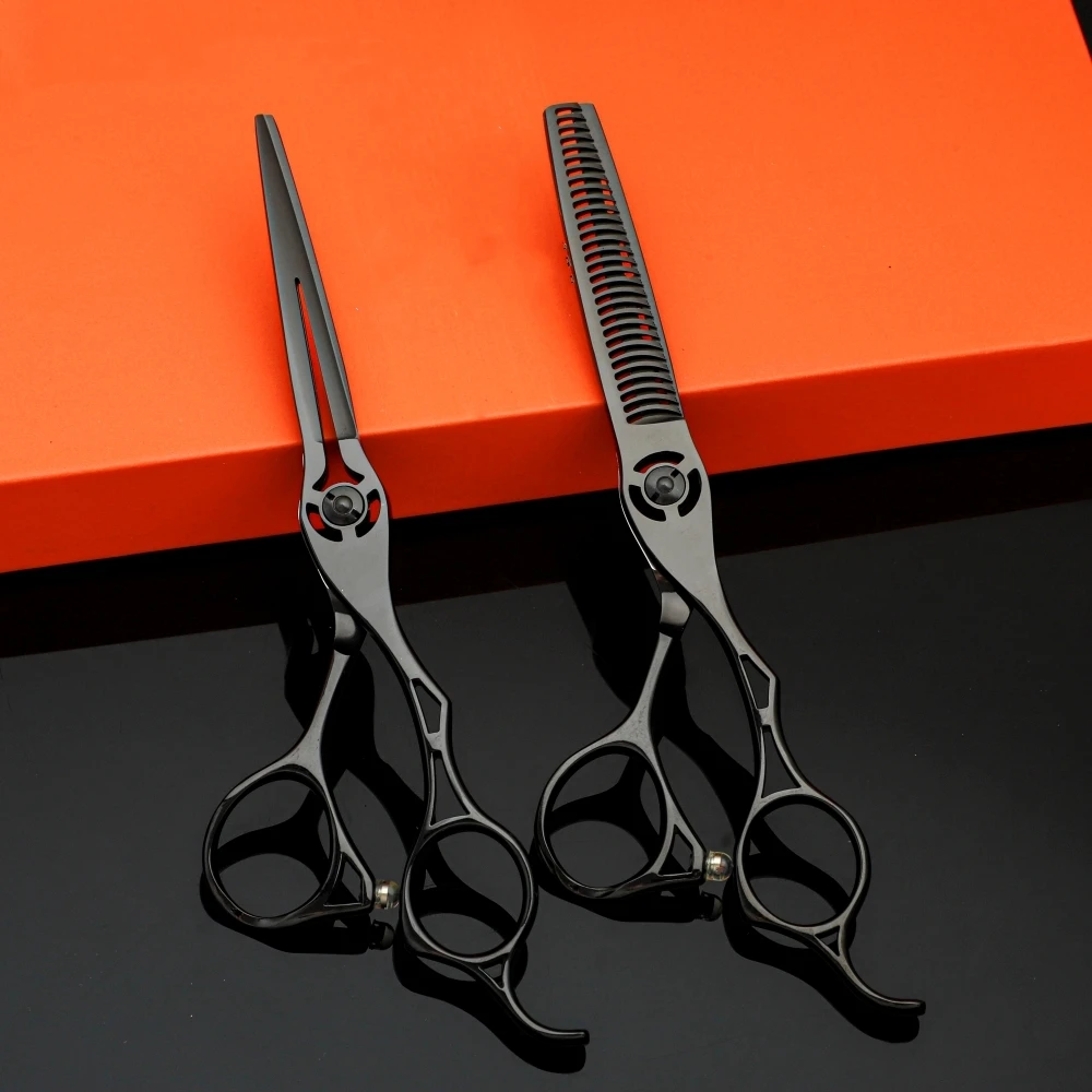 Professional Hair Salon Scissors Barber Shop Supplies Thin hair scissors with reverse teeth 440C 5.5-6-6.5-7inch