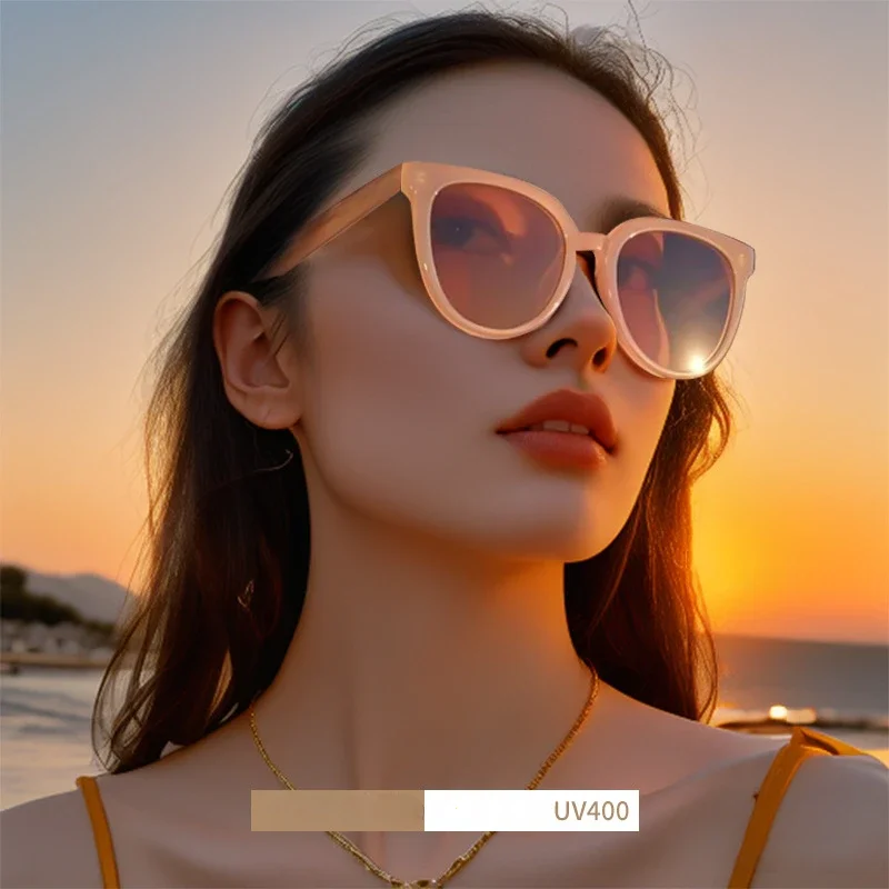 Acetate Cat Eye Sunglasses Women Outdoor UV Protective Glasses Top Quality Handmade Sun Glasses Men Travel Driving Trend Eyewear