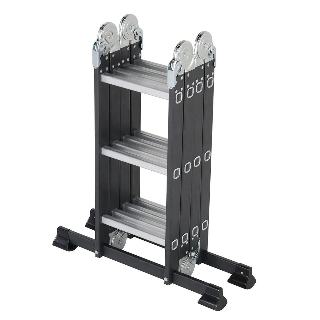 Deliladder aluminium folding ladder step foldable with hinge 4X3 4X4 4X5 4X6